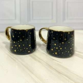 MUG PUNTITOS DORADOS