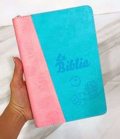 BIBLIA ROSA Y AGUAMARINA LA BIBLIA