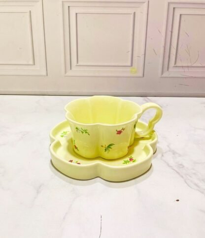 MUG CON PLATO FLORES