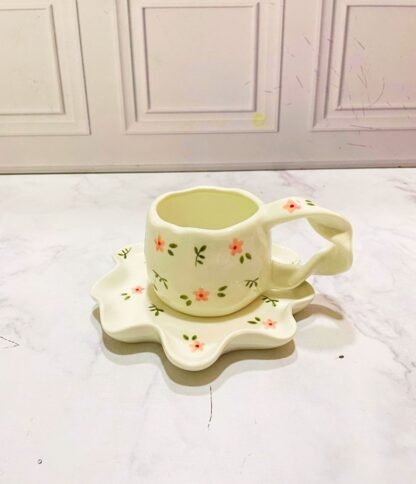MUG CON PLATO FLOWER