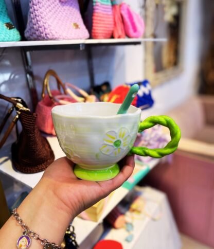 MUG CON CUCHARA DE FLOR